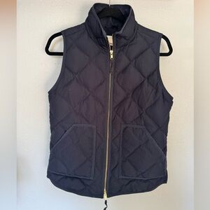J. Crew Navy Quilted Puffer Vest